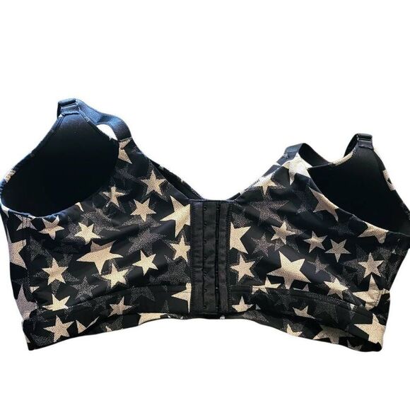 Torrid Bra Women's 40F Black Stars Dream Wire Free Back Smoothing Longline - Picture 2 of 6